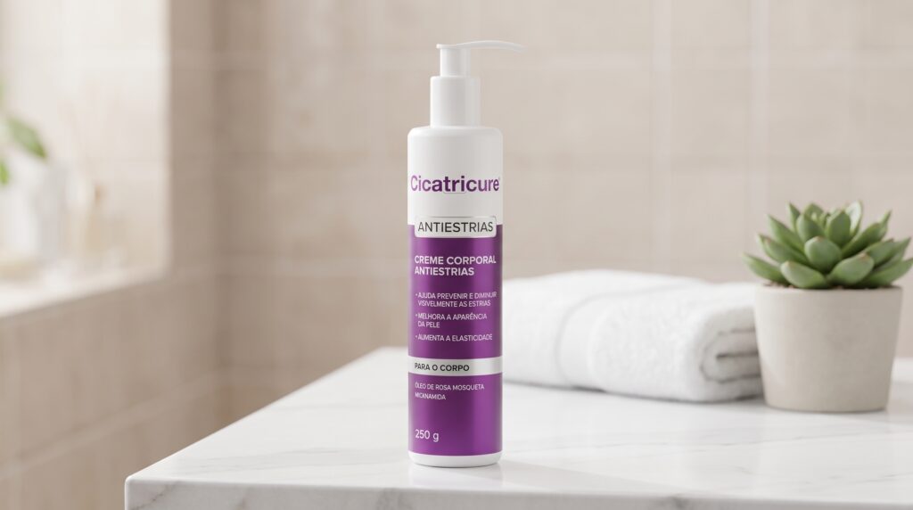 creme para estrias Cicatricure Corporal Antiestrias embalagem branca