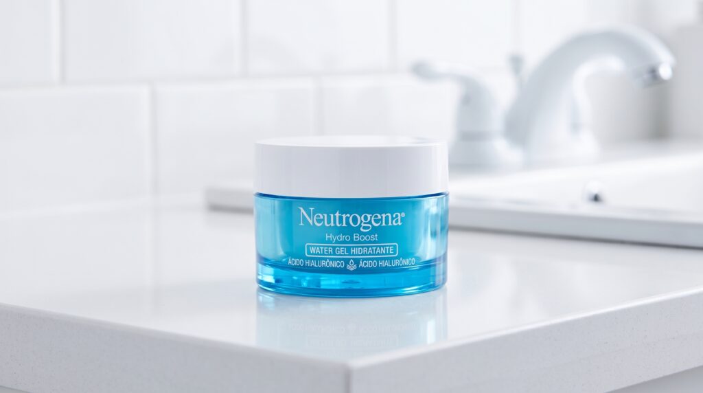 Neutrogena Hydro Boost Water Gel hidratante facial pele oleosa embalagem azul