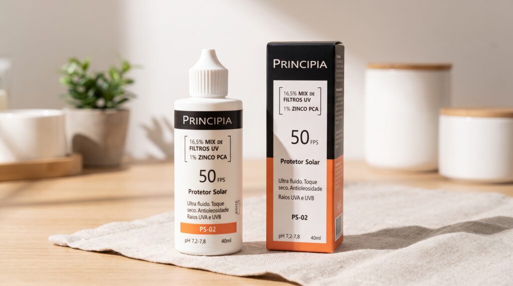 protetor solar Principia PS-02 FPS 60 antioxidante embalagem